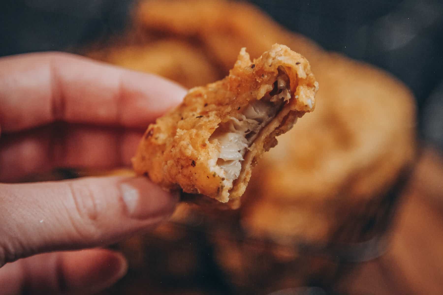 vegane Alternative zu frittiertem Hähnchen aus Austernpilzen