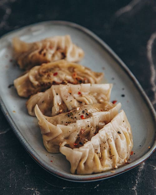 vegane Dumplings Gyoza Jiaozi Mandu